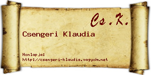 Csengeri Klaudia névjegykártya